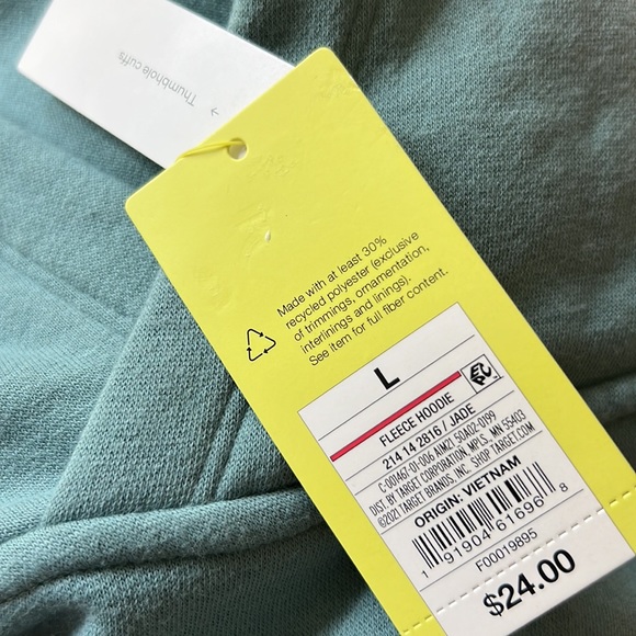 All in Motion™ Women's Fleece Hoodie - Jade - Picture 3 of 4